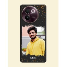 Spray Free Design on Photo On Space Black Custom Soft Matte Mobile Back Cover - Vivo V30e 5G