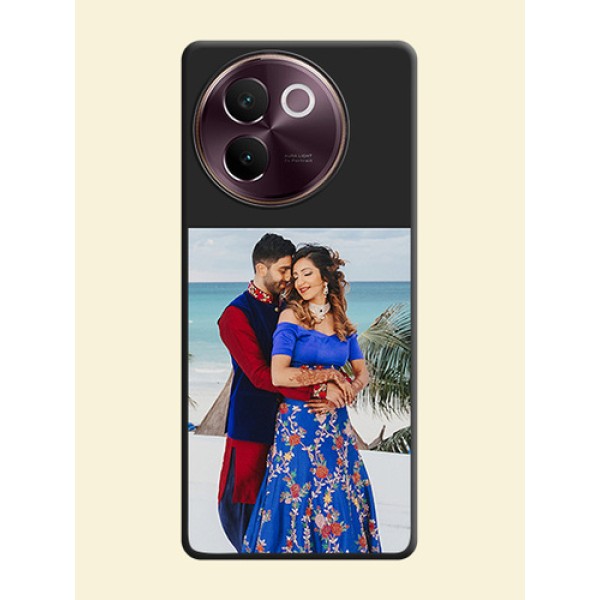 Image Upload With Space Black Color On Custom Soft Matte Mobile Back Cover - Vivo V30E 5G Image Upload With Space Black Color On Custom Soft Matte Mobile Back Cover - Vivo V30E 5G