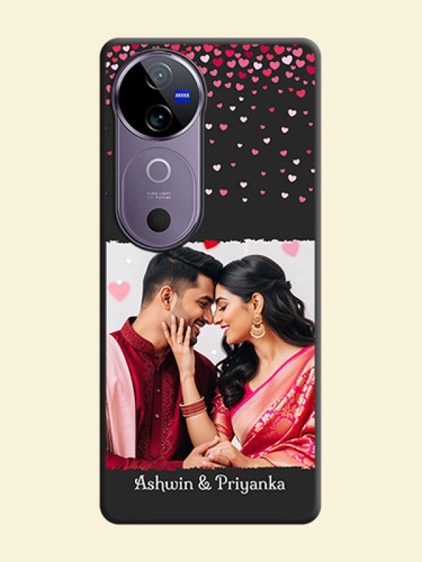 Fall in Love with Your Partner on Photo On Space Black Custom Soft Matte Mobile Back Cover - Vivo V40 5G