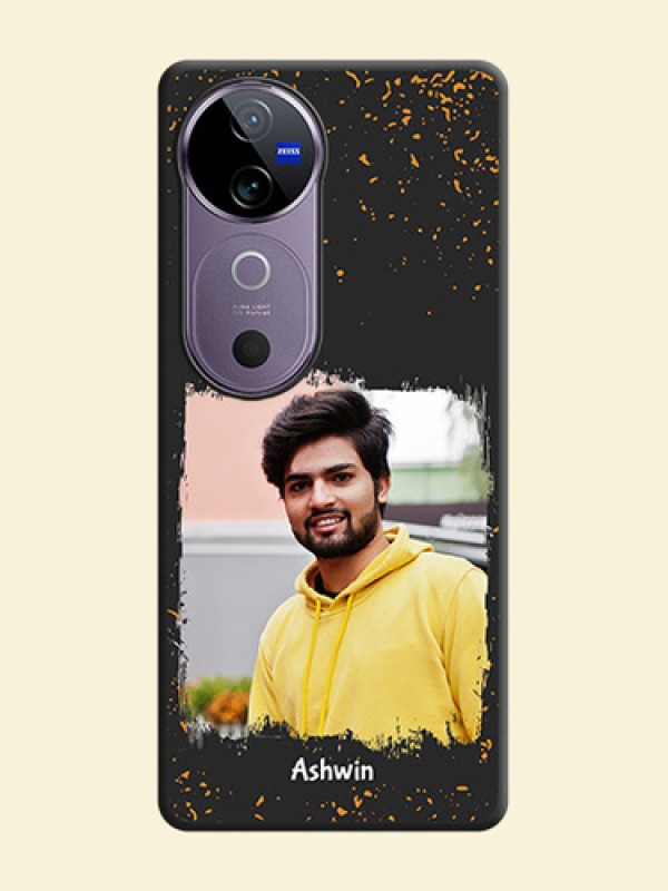 Spray Free Design on Photo On Space Black Custom Soft Matte Mobile Back Cover - Vivo V40 5G