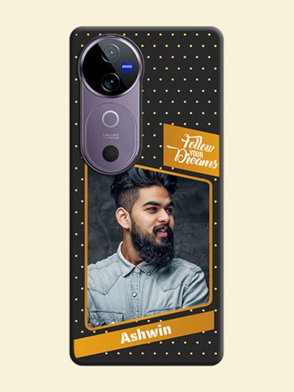 Follow Your Dreams with White Dots On Space Black Custom Soft Matte Mobile Back Cover - Vivo V40 Pro 5G