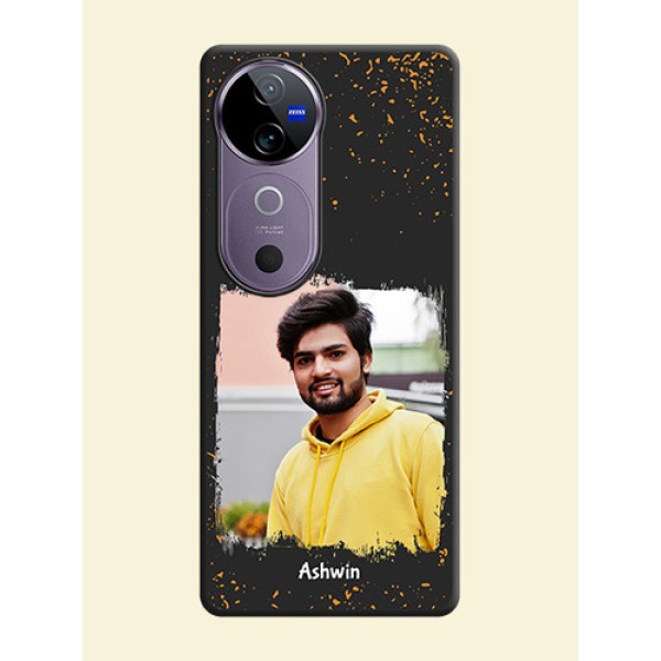 Spray Free Design on Photo On Space Black Custom Soft Matte Mobile Back Cover - Vivo V40 Pro 5G Spray Free Design on Photo On Space Black Custom Soft Matte Mobile Back Cover - Vivo V40 Pro 5G