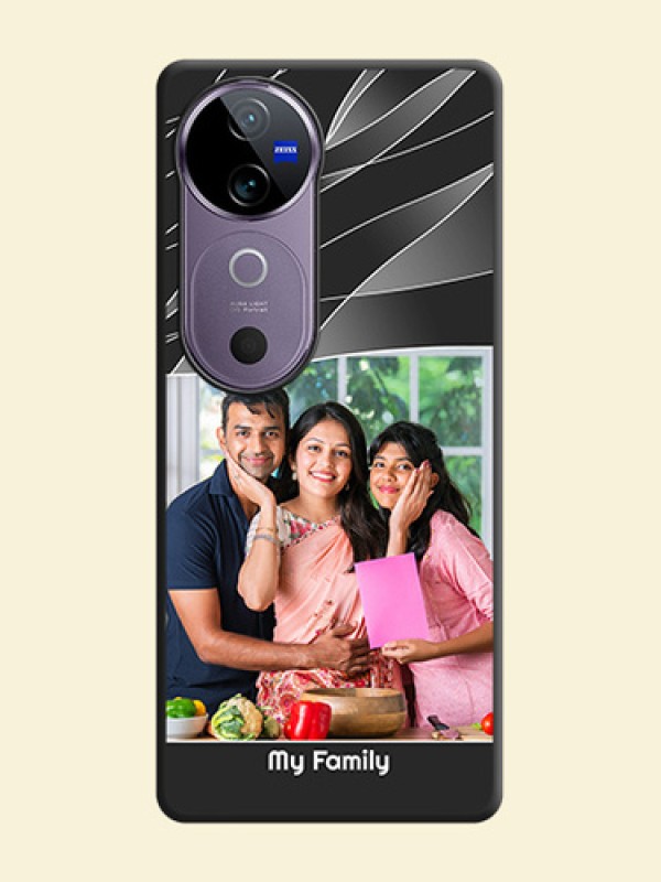 Mixed Wave Lines on Photo On Space Black Custom Soft Matte Mobile Back Cover - Vivo V40 Pro 5G