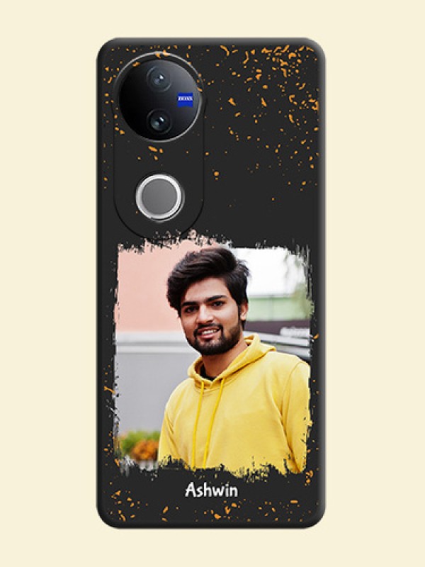 Spray Free Design on Photo On Space Black Custom Soft Matte Mobile Back Cover - Vivo V50e 5G