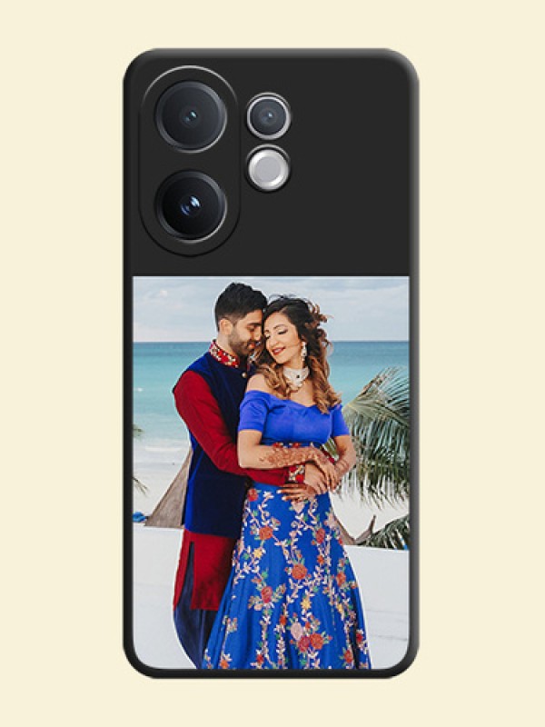 Image Upload With Space Black Color On Custom Soft Matte Mobile Back Cover - Vivo V60 5G