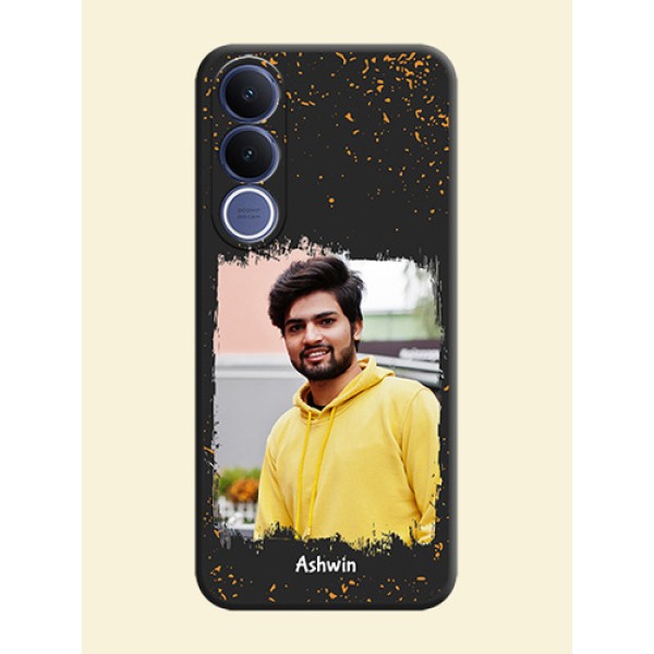 Spray Free Design on Photo On Space Black Custom Soft Matte Mobile Back Cover - Vivo V70 Fe 5G Spray Free Design on Photo On Space Black Custom Soft Matte Mobile Back Cover - Vivo V70 Fe 5G