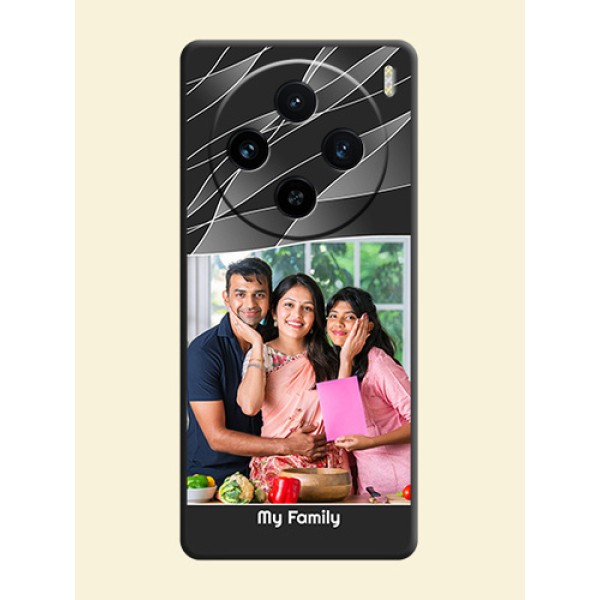 Mixed Wave Lines - Photo on Space Black Soft Matte Mobile Cover - Vivo X100 5G Mixed Wave Lines - Photo on Space Black Soft Matte Mobile Cover - Vivo X100 5G