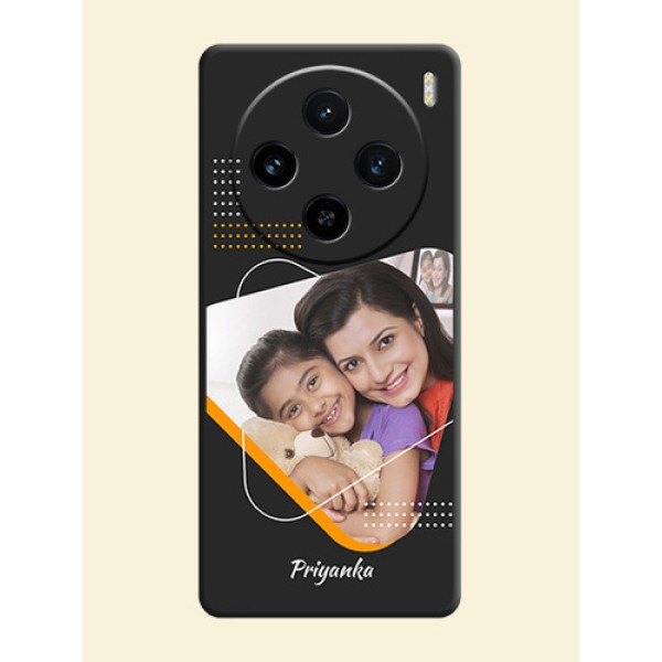 Yellow Triangle - Photo on Space Black Soft Matte Phone Cover - Vivo X100 5G Yellow Triangle - Photo on Space Black Soft Matte Phone Cover - Vivo X100 5G