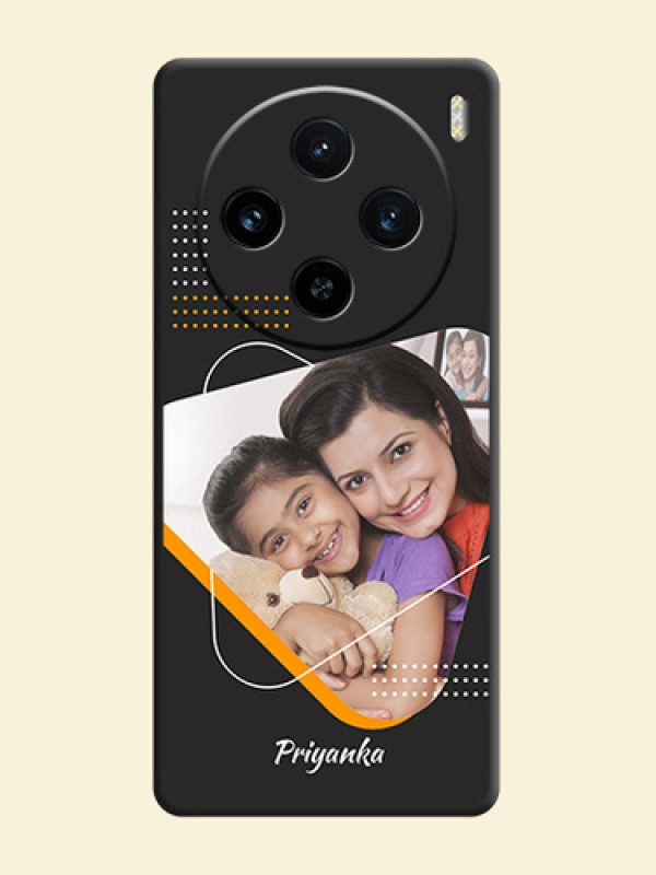 Yellow Triangle - Photo on Space Black Soft Matte Phone Cover - Vivo X100 5G