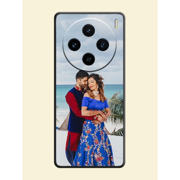 Full Single Pic Upload On Space Black Personalized Soft Matte Phone Covers - Vivo X100 5G Full Single Pic Upload On Space Black Personalized Soft Matte Phone Covers - Vivo X100 5G