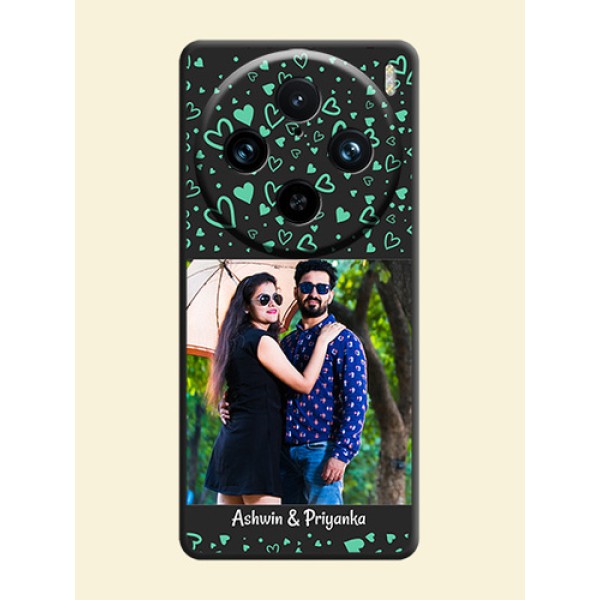 Sea Green Indefinite Love Pattern - Photo on Space Black Soft Matte Mobile Cover - Vivo X100 Pro 5G Sea Green Indefinite Love Pattern - Photo on Space Black Soft Matte Mobile Cover - Vivo X100 Pro 5G