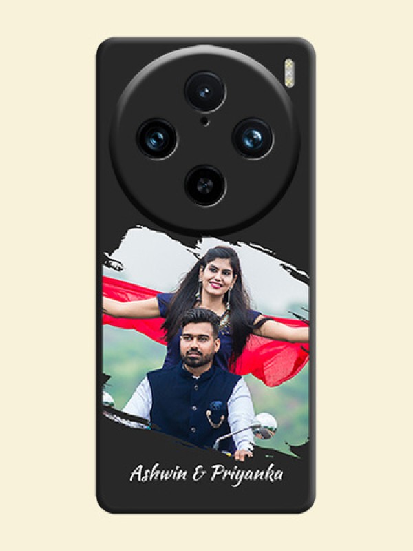 Grunge Brush Strokes - Photo on Space Black Soft Matte Back Cover - Vivo X100 Pro 5G