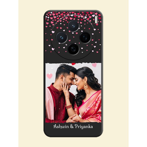 Fall in Love with Your Partner on Photo On Space Black Custom Soft Matte Mobile Back Cover - Vivo X200 5G Fall in Love with Your Partner on Photo On Space Black Custom Soft Matte Mobile Back Cover - Vivo X200 5G