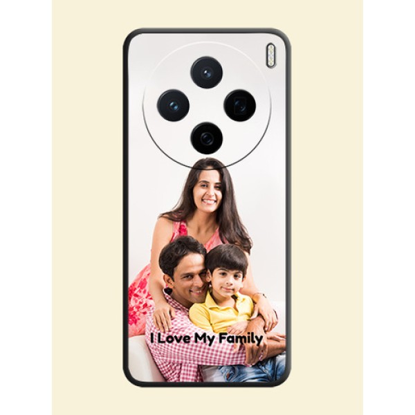 Full Single Pic Upload With Text On Space Black Custom Soft Matte Mobile Back Cover - Vivo X200 5G Full Single Pic Upload With Text On Space Black Custom Soft Matte Mobile Back Cover - Vivo X200 5G