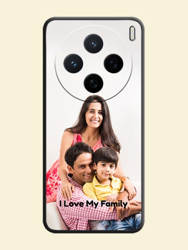 Full Single Pic Upload With Text On Space Black Custom Soft Matte Mobile Back Cover - Vivo X200 5G