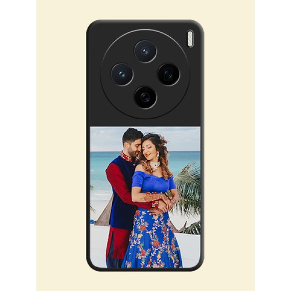 Image Upload With Space Black Color On Custom Soft Matte Mobile Back Cover - Vivo X200 5G Image Upload With Space Black Color On Custom Soft Matte Mobile Back Cover - Vivo X200 5G