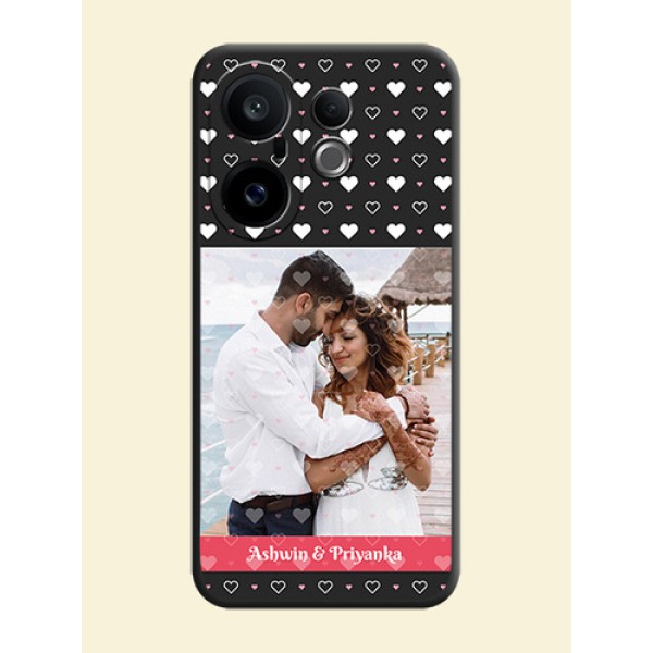 White Color Love Symbols with Text Design on Photo On Space Black Custom Soft Matte Mobile Back Cover - Vivo X200 FE 5G White Color Love Symbols with Text Design on Photo On Space Black Custom Soft Matte Mobile Back Cover - Vivo X200 FE 5G