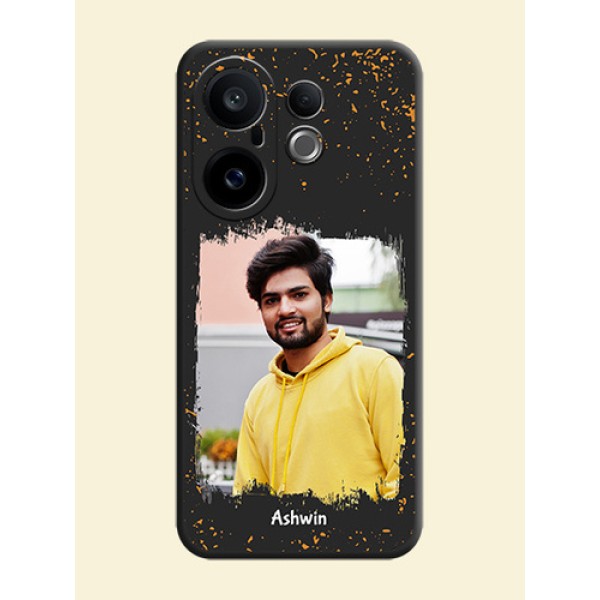 Spray Free Design on Photo On Space Black Custom Soft Matte Mobile Back Cover - Vivo X200 FE 5G Spray Free Design on Photo On Space Black Custom Soft Matte Mobile Back Cover - Vivo X200 FE 5G