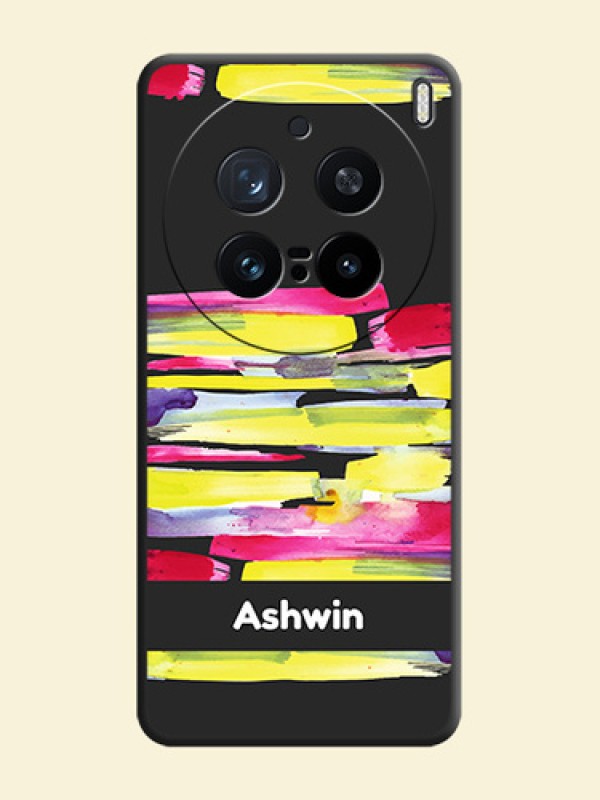 Brush Coloured On Space Black Custom Soft Matte Mobile Back Cover - Vivo X200 Pro 5G