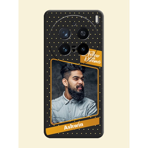 Follow Your Dreams with White Dots On Space Black Custom Soft Matte Mobile Back Cover - Vivo X200 Pro 5G