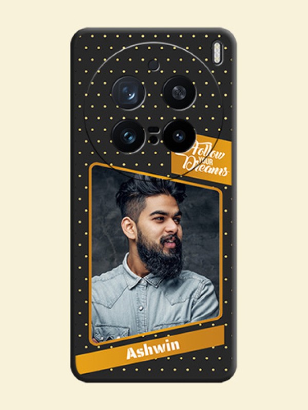 Follow Your Dreams with White Dots On Space Black Custom Soft Matte Mobile Back Cover - Vivo X200 Pro 5G