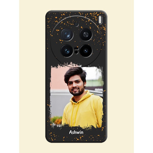 Spray Free Design on Photo On Space Black Custom Soft Matte Mobile Back Cover - Vivo X200 Pro 5G Spray Free Design on Photo On Space Black Custom Soft Matte Mobile Back Cover - Vivo X200 Pro 5G