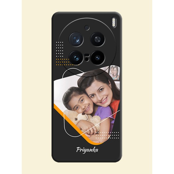 Yellow Triangle on Photo On Space Black Custom Soft Matte Mobile Back Cover - Vivo X200 Pro 5G Yellow Triangle on Photo On Space Black Custom Soft Matte Mobile Back Cover - Vivo X200 Pro 5G