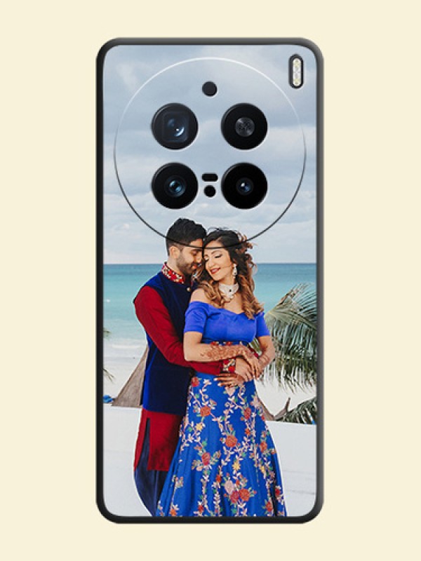 Full Single Pic Upload On Space Black Custom Soft Matte Mobile Back Cover - Vivo X200 Pro 5G