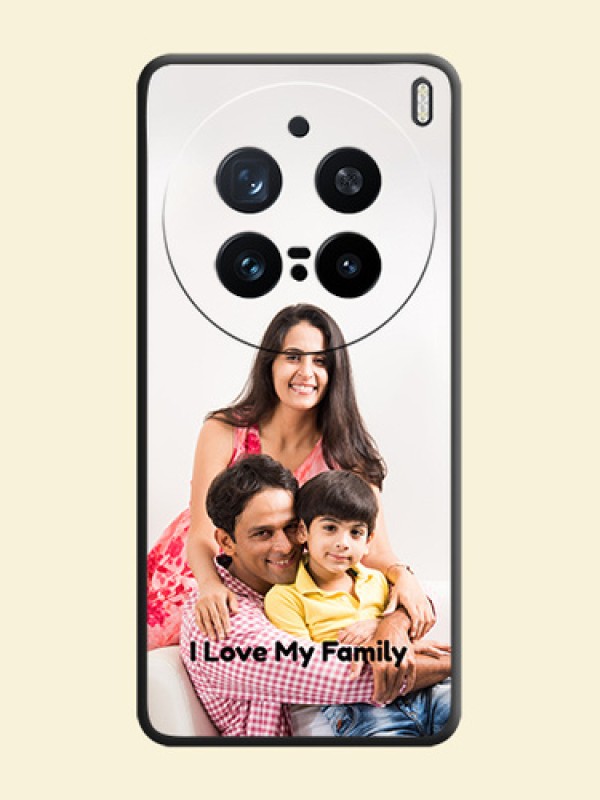 Full Single Pic Upload With Text On Space Black Custom Soft Matte Mobile Back Cover - Vivo X200 Pro 5G