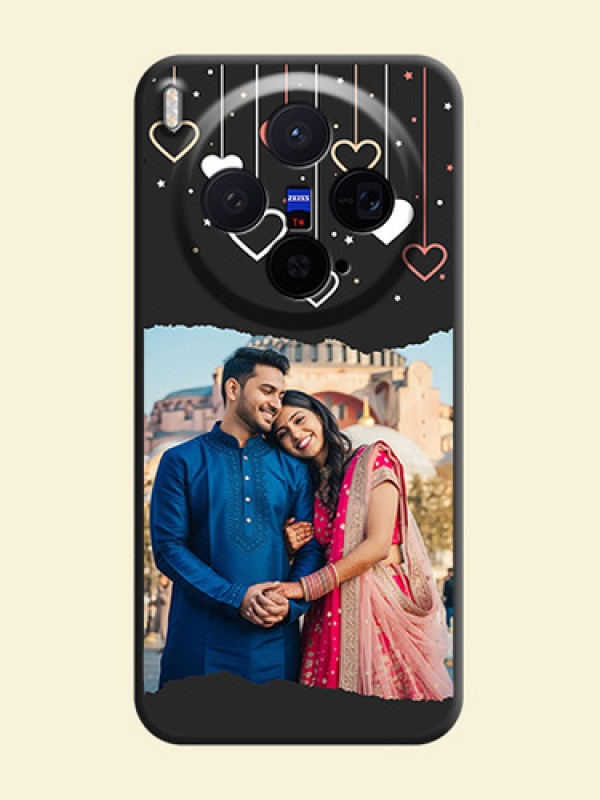 Love Hangings with Splash Wave Picture On Space Black Custom Soft Matte Mobile Back Cover - Vivo X300 5G