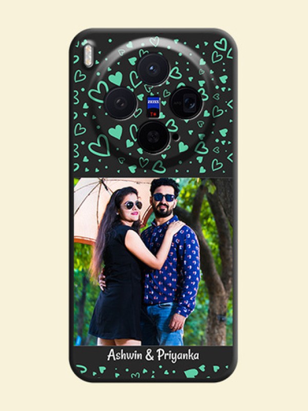 Sea Green Indefinite Love Pattern on Photo On Space Black Custom Soft Matte Mobile Back Cover - Vivo X300 5G