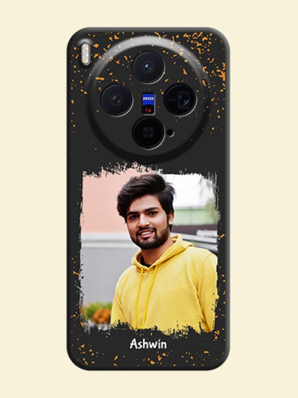 Spray Free Design on Photo On Space Black Custom Soft Matte Mobile Back Cover - Vivo X300 5G