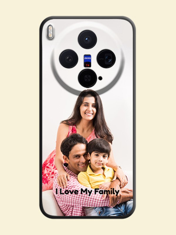 Full Single Pic Upload With Text On Space Black Custom Soft Matte Mobile Back Cover - Vivo X300 5G