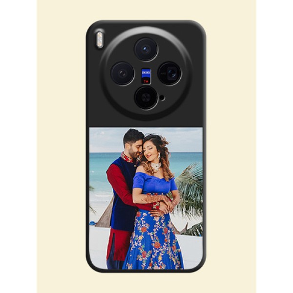 Image Upload With Space Black Color On Custom Soft Matte Mobile Back Cover - Vivo X300 5G Image Upload With Space Black Color On Custom Soft Matte Mobile Back Cover - Vivo X300 5G