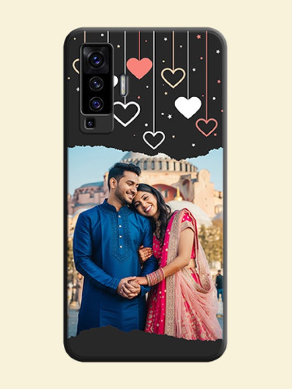 Love Hangings with Splash Wave Picture on Space Black Custom Soft Matte Phone Back Cover - Vivo X50 
