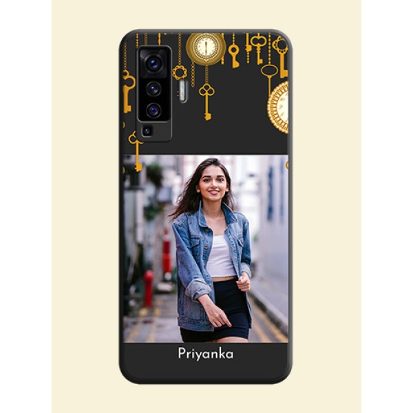 Decorative Design with Text on Space Black Custom Soft Matte Back Cover - Vivo X50 Decorative Design with Text on Space Black Custom Soft Matte Back Cover - Vivo X50