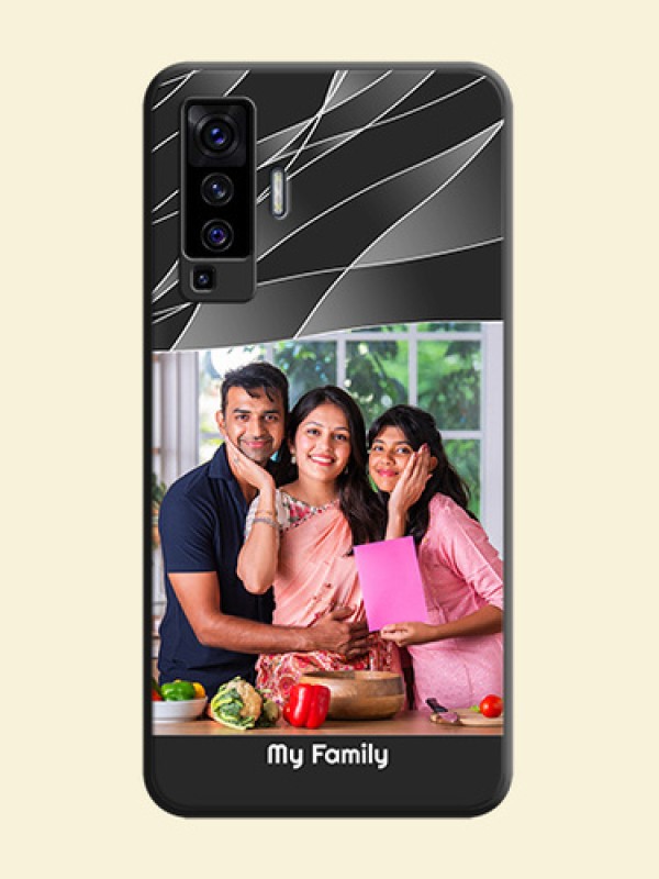 Mixed Wave Lines - Photo on Space Black Soft Matte Mobile Cover - Vivo X50 