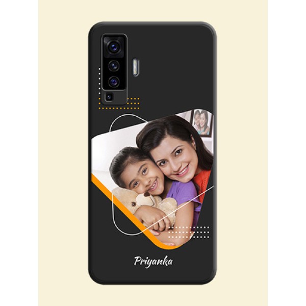 Yellow Triangle - Photo on Space Black Soft Matte Phone Cover - Vivo X50 Yellow Triangle - Photo on Space Black Soft Matte Phone Cover - Vivo X50