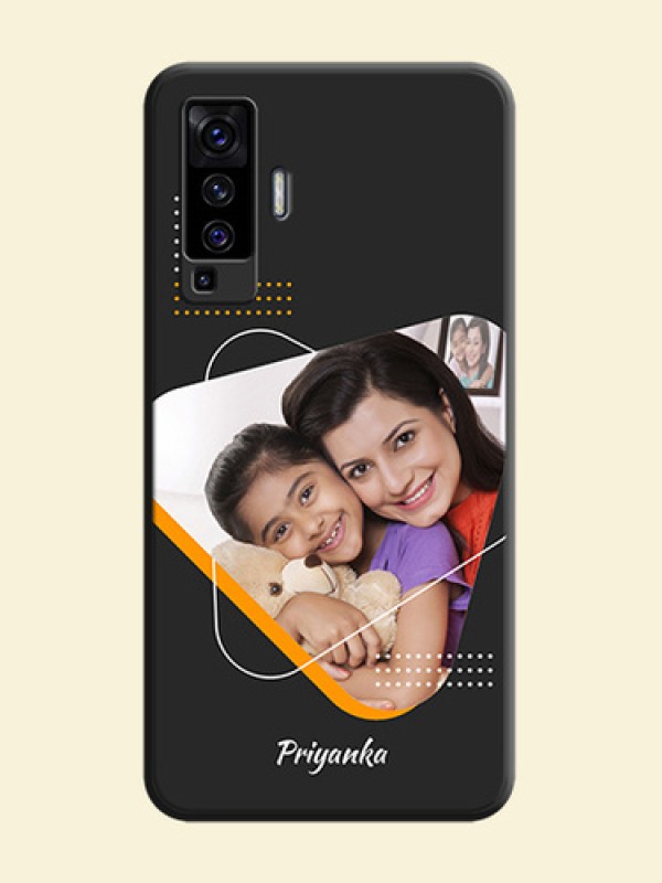 Yellow Triangle - Photo on Space Black Soft Matte Phone Cover - Vivo X50 