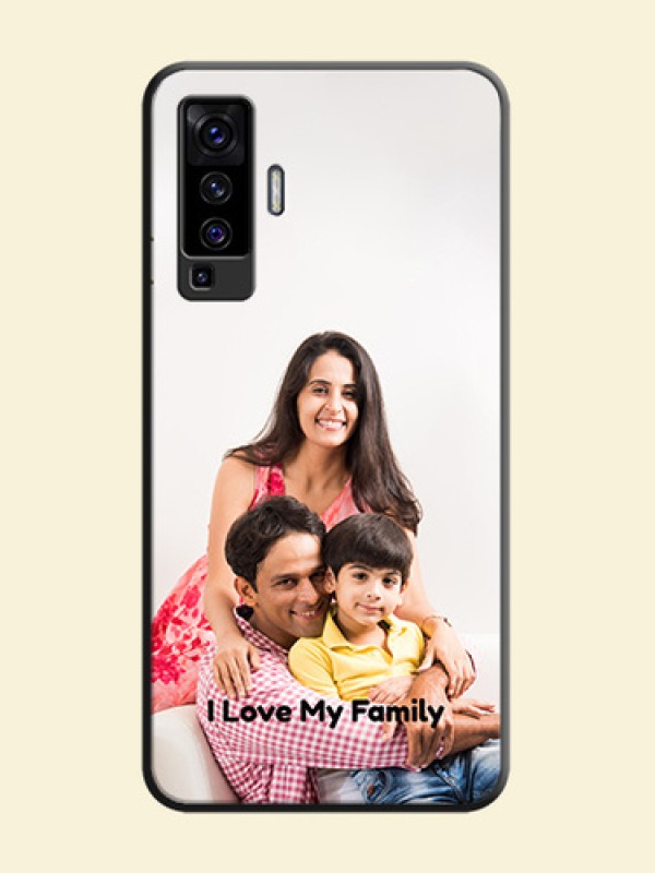 Full Single Pic Upload With Text On Space Black Personalized Soft Matte Phone Covers -Vivo X50 5G