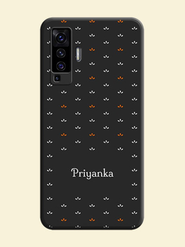 Simple Pattern With Custom Text On Space Black Personalized Soft Matte Phone Covers -Vivo X50 5G