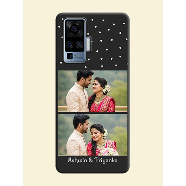 Miniature Love Symbols with Name on Space Black Custom Soft Matte Back Cover - Vivo X50 Pro 5G Miniature Love Symbols with Name on Space Black Custom Soft Matte Back Cover - Vivo X50 Pro 5G