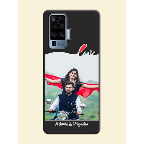 Fall in Love Pattern with Picture - Photo on Space Black Soft Matte Mobile Case - Vivo X50 Pro 5G Fall in Love Pattern with Picture - Photo on Space Black Soft Matte Mobile Case - Vivo X50 Pro 5G