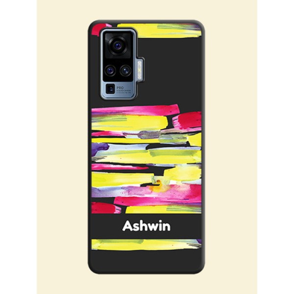 Brush Coloured on Space Black Personalized Soft Matte Phone Covers - Vivo X50 Pro 5G Brush Coloured on Space Black Personalized Soft Matte Phone Covers - Vivo X50 Pro 5G