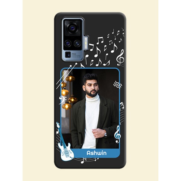 Musical Theme Design with Text - Photo on Space Black Soft Matte Mobile Case - Vivo X50 Pro 5G Musical Theme Design with Text - Photo on Space Black Soft Matte Mobile Case - Vivo X50 Pro 5G