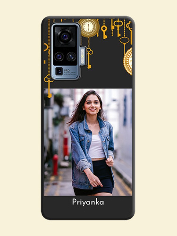 Decorative Design with Text on Space Black Custom Soft Matte Back Cover - Vivo X50 Pro 5G