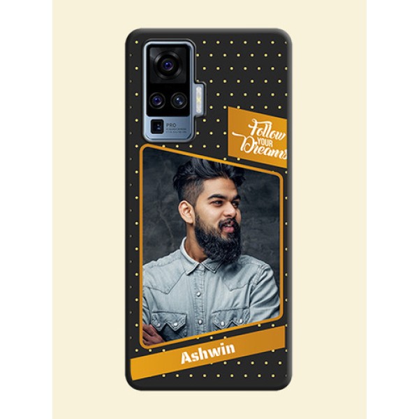Follow Your Dreams with White Dots on Space Black Custom Soft Matte Phone Cases - Vivo X50 Pro 5G