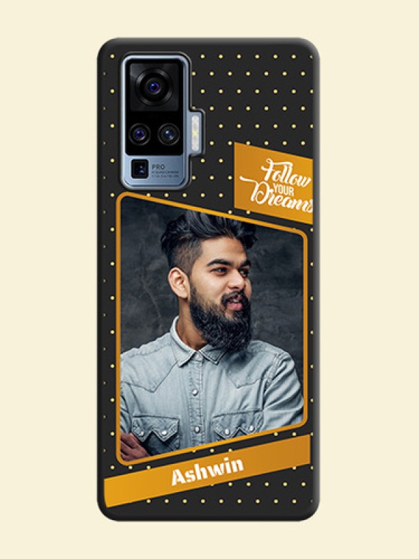 Follow Your Dreams with White Dots on Space Black Custom Soft Matte Phone Cases - Vivo X50 Pro 5G