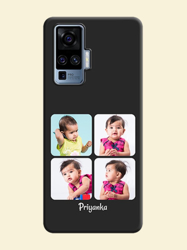 Floral Art with 6 Image Holder - Photo on Space Black Soft Matte Mobile Case - Vivo X50 Pro 5G