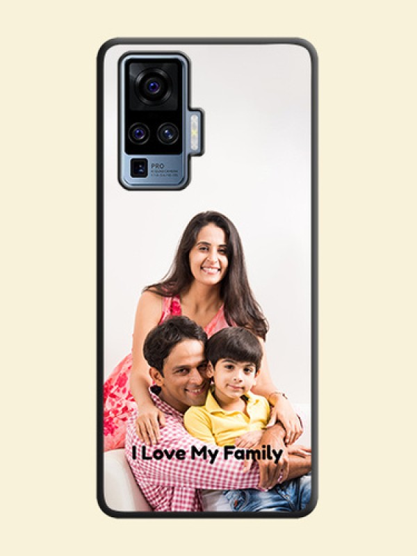 Full Single Pic Upload With Text On Space Black Personalized Soft Matte Phone Covers -Vivo X50 Pro 5G